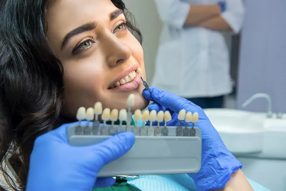 patient-and-tooth-color-chart What is a Fixed Dental Bridge?