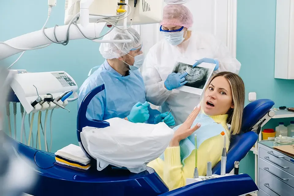 the-dentist-explains-the-details-of-the-x-ray Types of Root Canal X-Rays